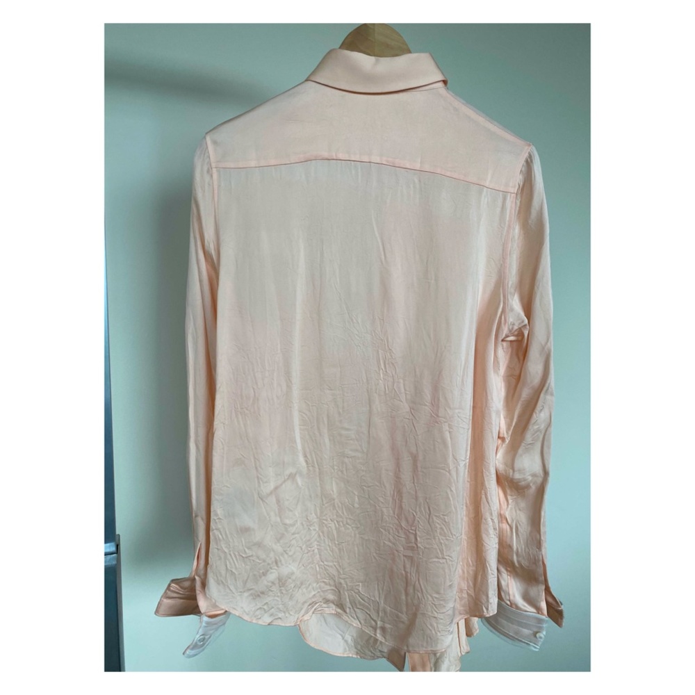 Silk Asymmetrical Button-Down Shirt - image 5